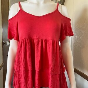 Torrid Babydoll Super Soft Cold Shoulder Top
